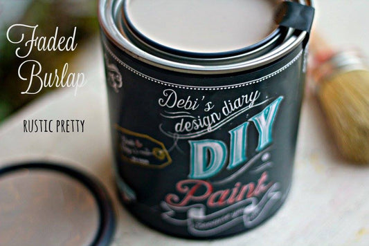 Faded Burlap-DIY Clay Based Paint